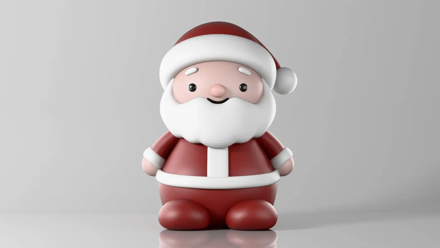3D-geprinte kerstman decoratie