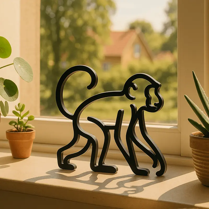 Aap decoratie – minimalistisch beeldje voor dierenliefhebber
