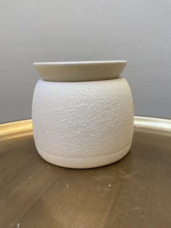 Aardewerk geurbrander cream