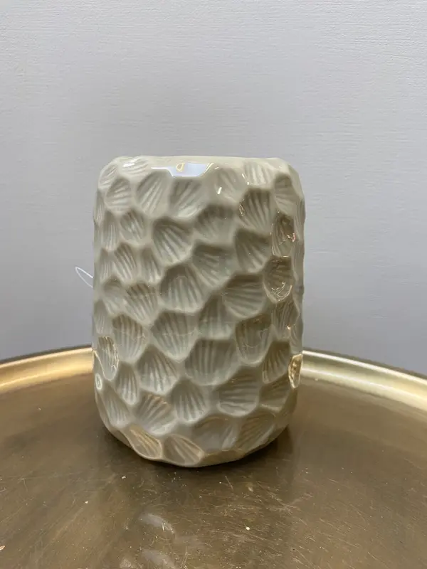 Aardewerk geurbrander Honeycomb grijs