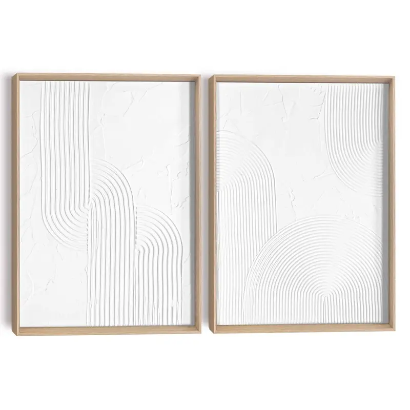 Abstracte wanddecoratie set met structuur Bogen 40x30