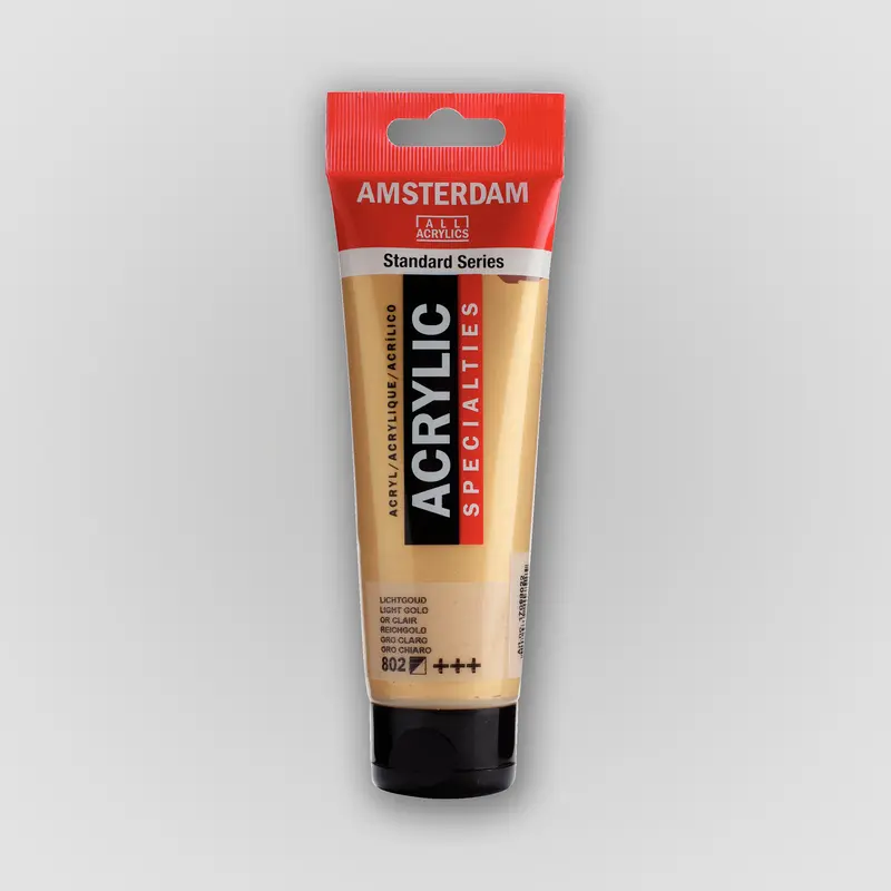 Amsterdam Acrylverf 802 Lichtgoud 120ml