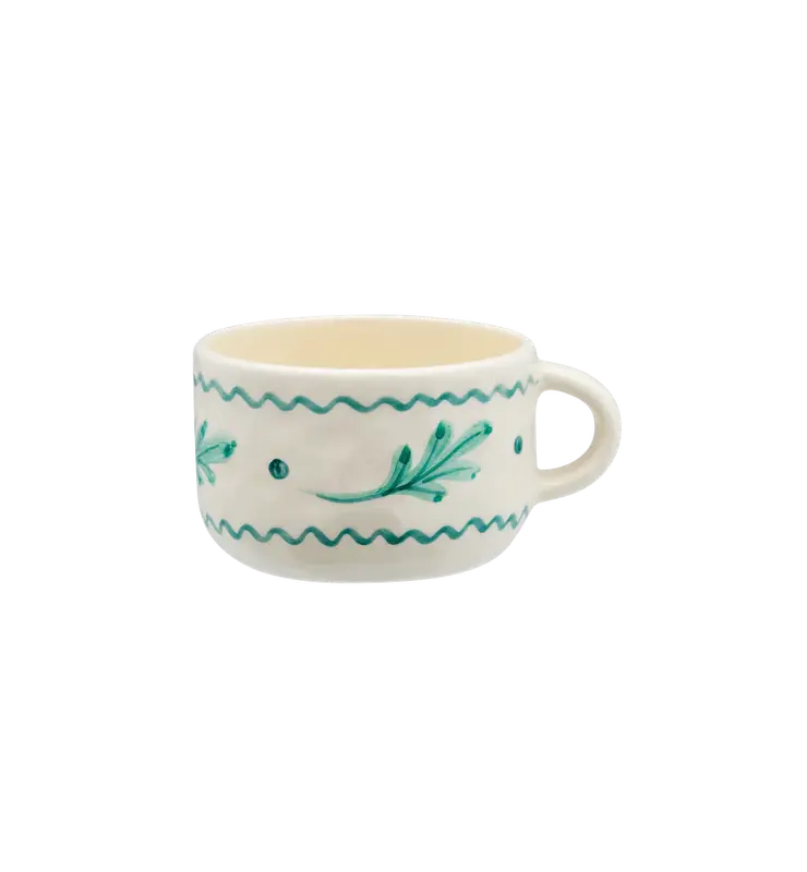 Anna + Nina Leaf Cappuccino Mug