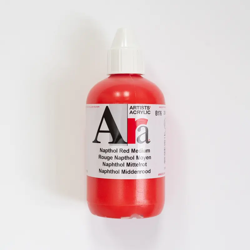 Ara Acrylic 250ml 176 Napthol Red Medium B