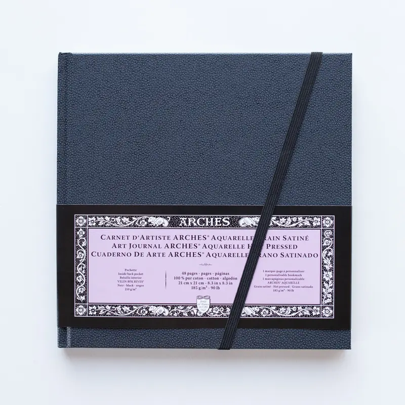 Arches art journal vierkant 185G 21x21 cm 24 sheets hot pressed