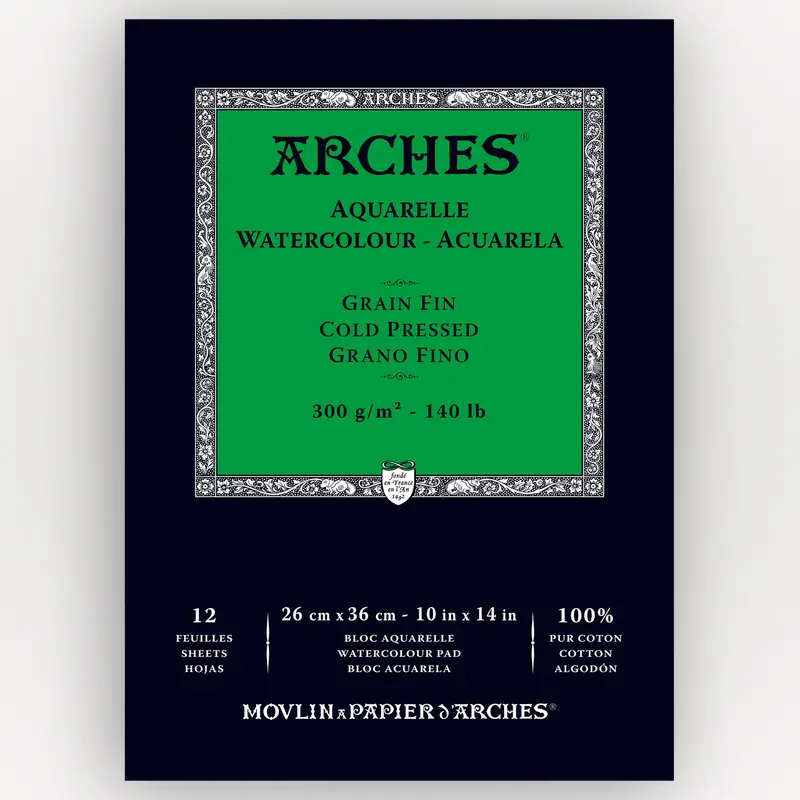 Arches Cold Pressed 26x36cm 300gms 12 sheets