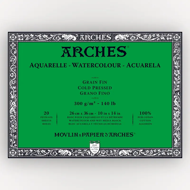 Arches Cold Pressed 300g 26x36cm 20 sheets