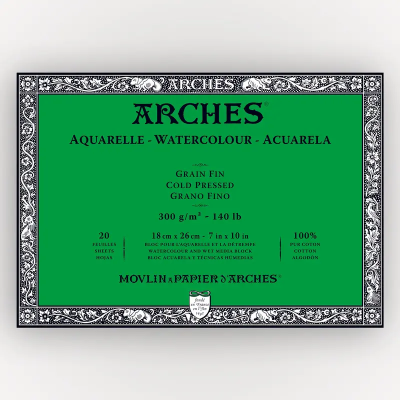 Arches Cold Pressed 300gsm 18 x 26 cm