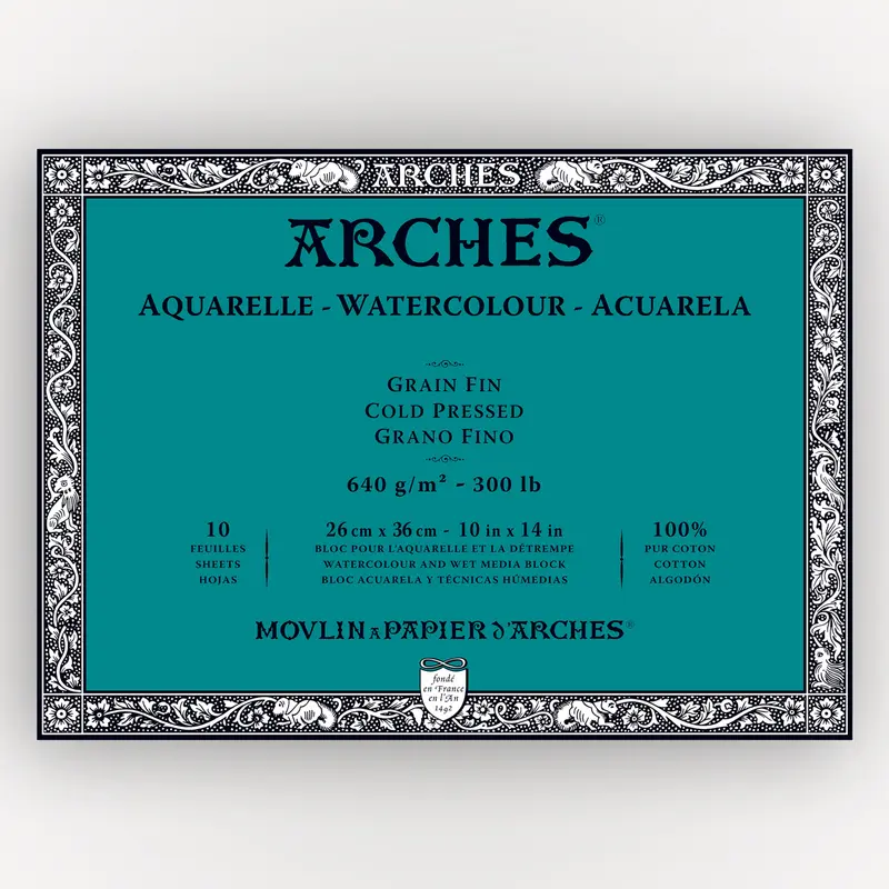 Arches Cold Pressed 640g 26x36cm 10 sheets