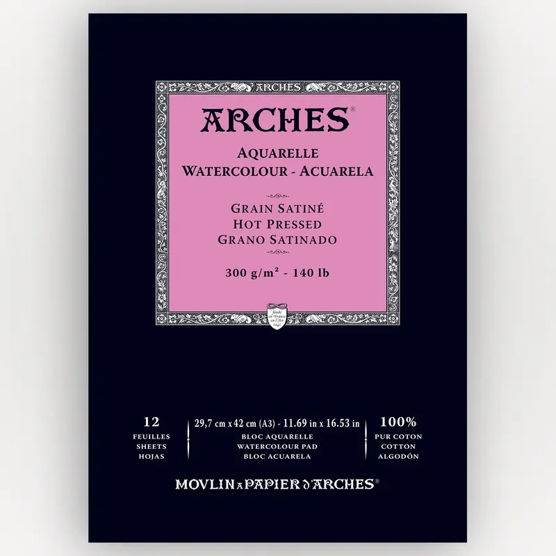 Arches Hot Pressed 29,7x42 300g 12 sheets