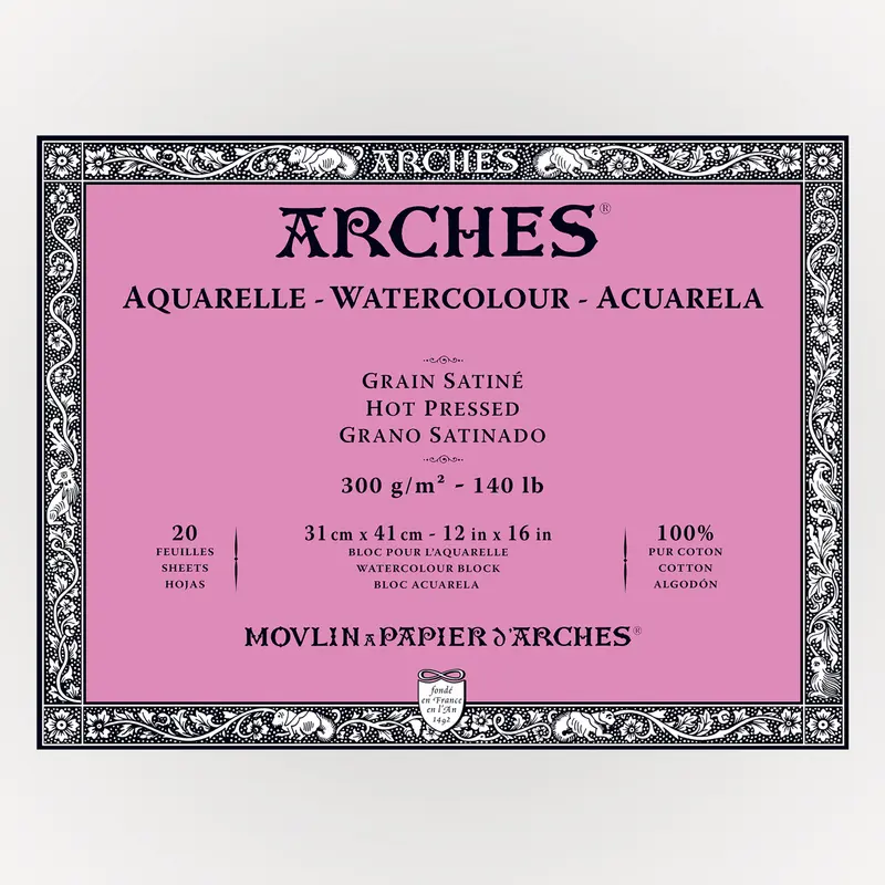 Arches Hot Pressed 31x41 300g 20 sheets