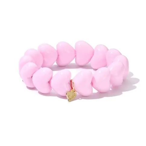 Armband hartjes lichtroze