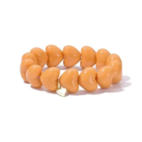 Armband hartjes oranje