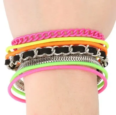 Armbandset neon meerkleurig