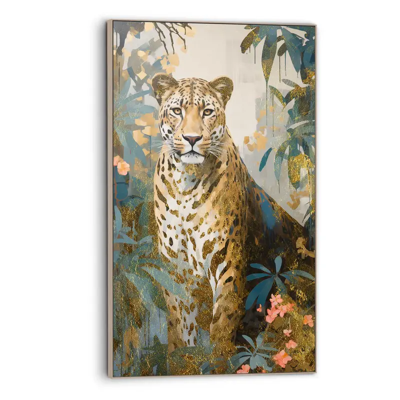 Art Frame Gold Cat 118x70