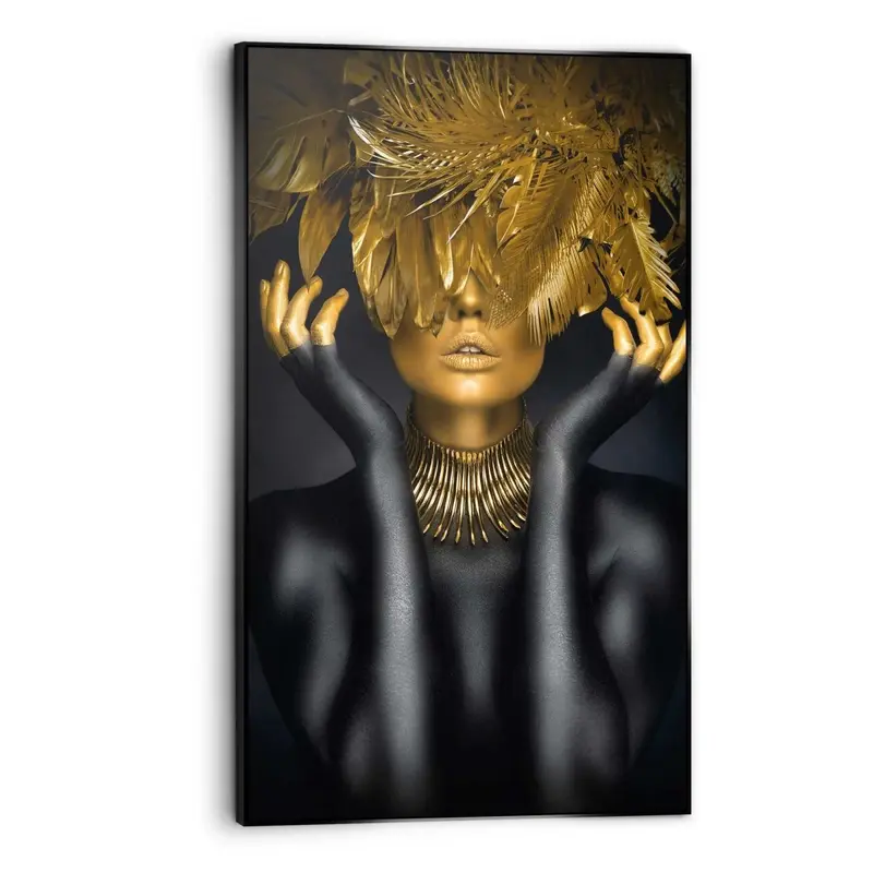 Art Frame Golden Feathers 118x70