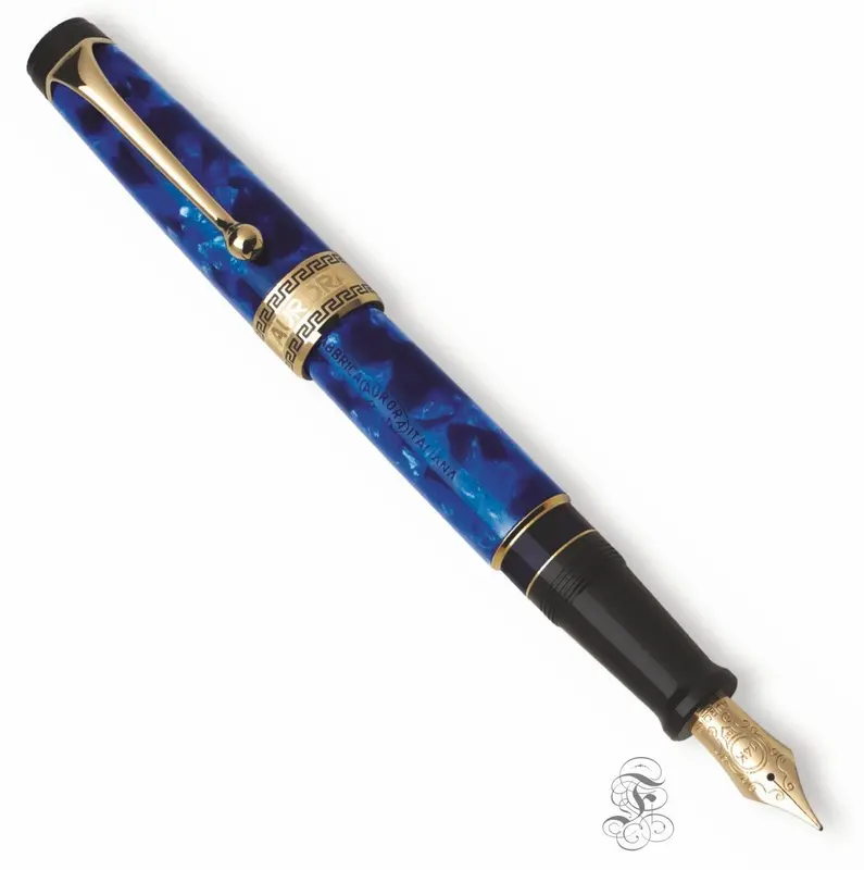 Aurora Optima blue, gold trim fountain pen