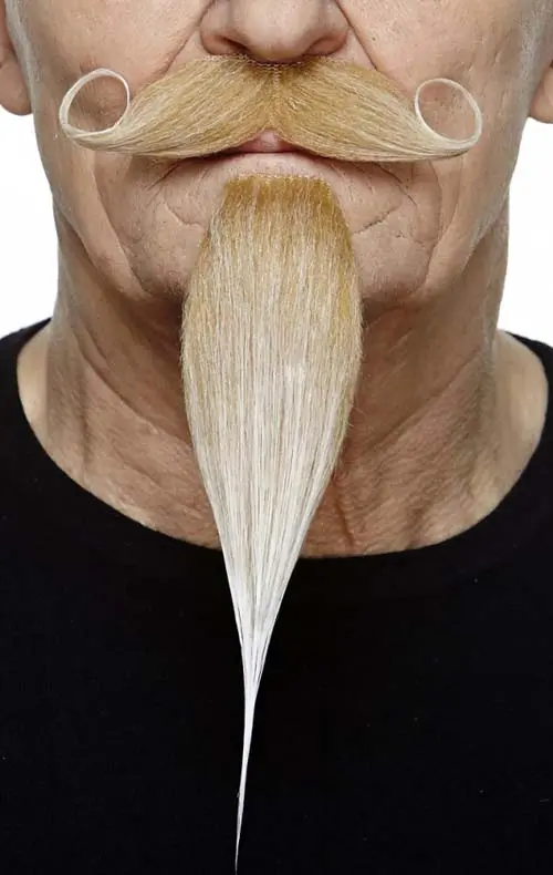Baard en snor Victor blond