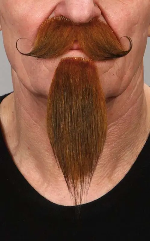 Baard en snor Victor bruin