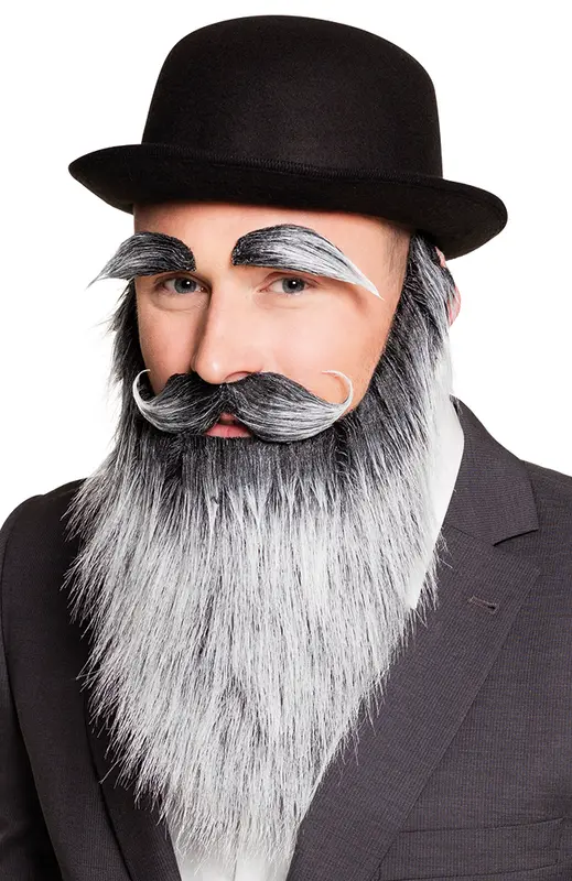 Baard oude man + wenkbrauwen en snor