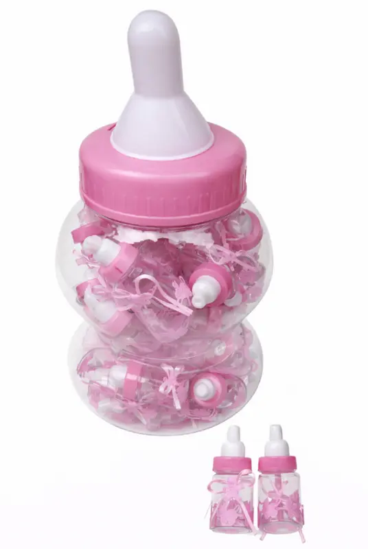 Babyfles mega roze 30St