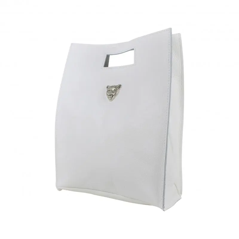 Baggyshop - Tiger bag SILVER – Wit (L)