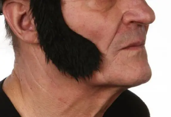 Bakkebaard Elvis zwart