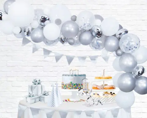 Ballon decoratie kit zilver