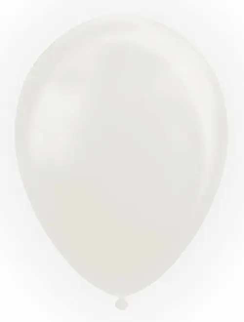 Ballonnen 50st. Wit metallic