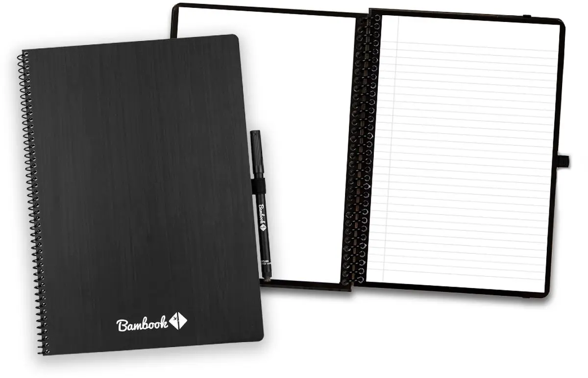 Bambook Notebook Soft Cover Erasable Line Two Sizes Black