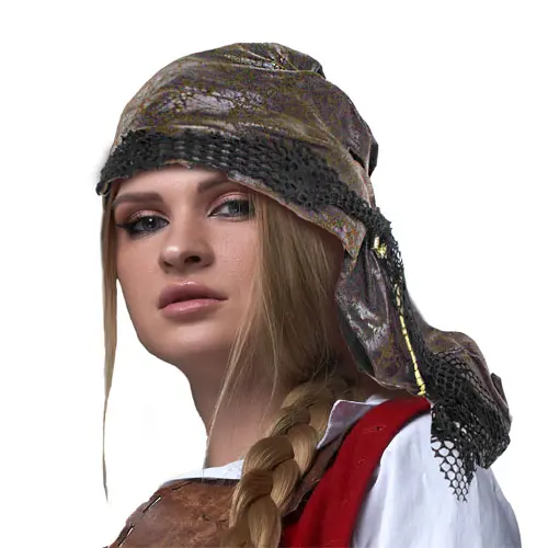 Bandana Piraat lederlook bruin