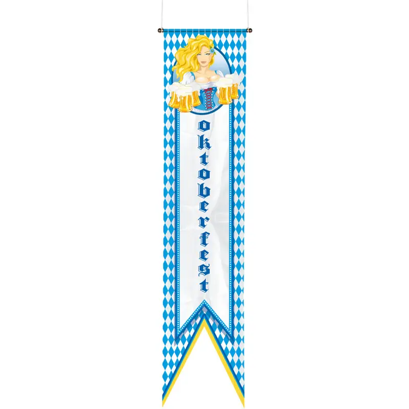 Banier Oktoberfest bierpullen 40x180cm