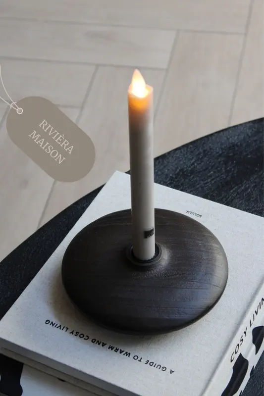 BANU CANDLE HOLDER | WALNUT | RIVIÈRA MAISON