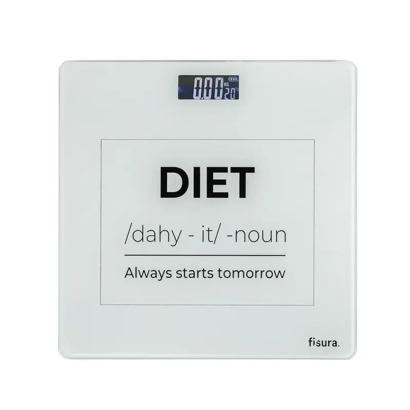 Bathroom Scale "Diet Always Starts Tomorrow"