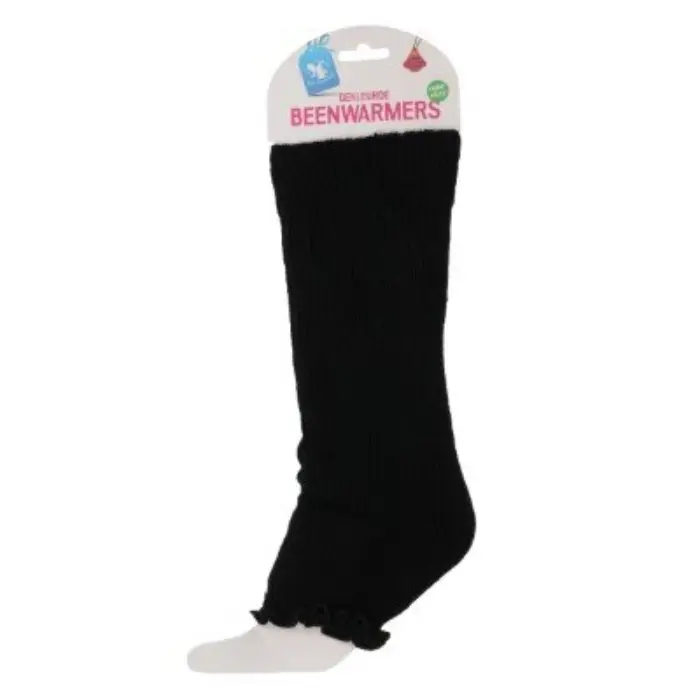 Beenwarmers zwart one size