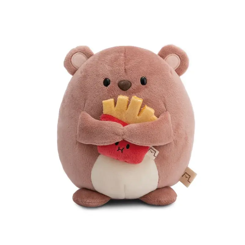 Beertje Nomo met frietjes knuffel 16 cm