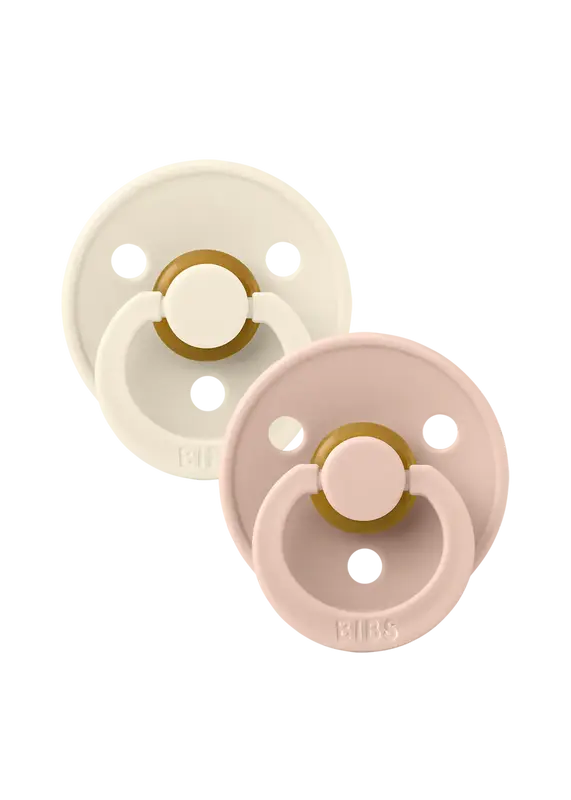 BiBs Fopspeen Anatomisch Ivory / Blush 6-18 Mnd 2 Stuks