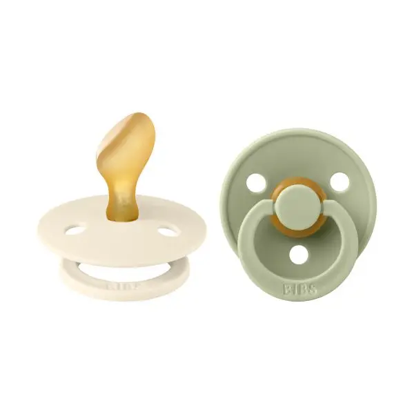 BiBs Fopspeen Anatomisch Ivory / Sage 6-18 Mnd 2 Stuks