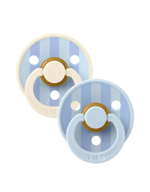 BIBS Studio Colour Block 2 pack Baby Blue / Dusty Blue mix