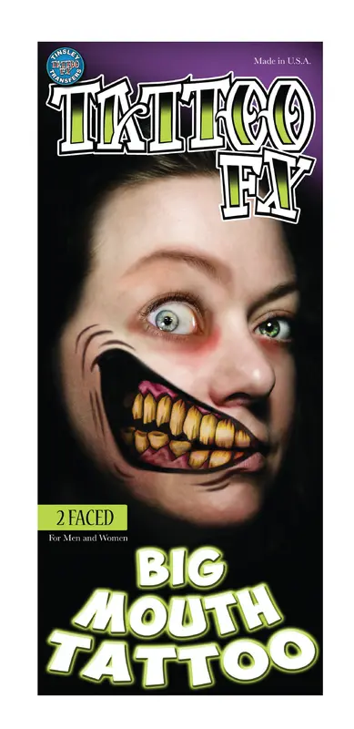Big Mouth tattoo 2 Faces