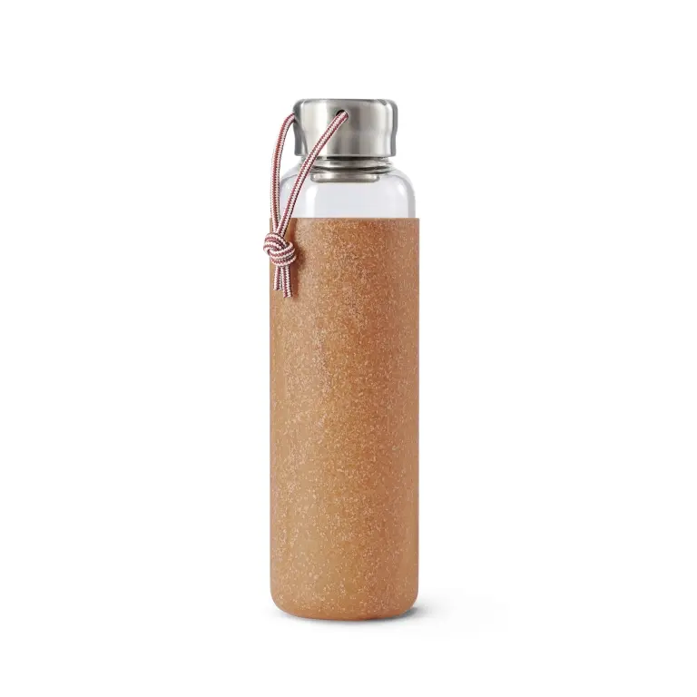 Black+Blum Glass Water Bottle - Waterfles glas - 0.6Ltr - Bruin