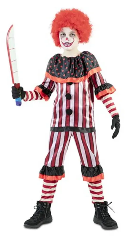 Bloederige clown jongen 10-12 jaar (139-155cm)