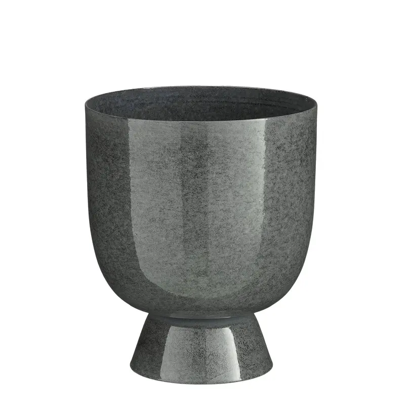 Bloempot James - Metaal Grijs - Ø19 cm x H30cm