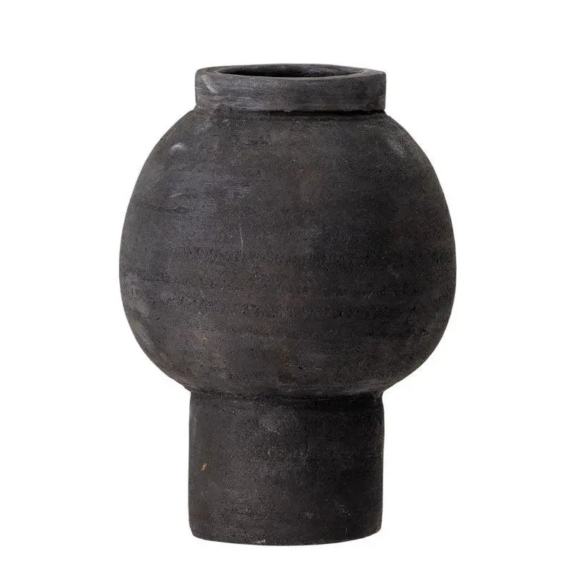Bloomingville Mindi Deco Vaas | Zwart | Terracotta