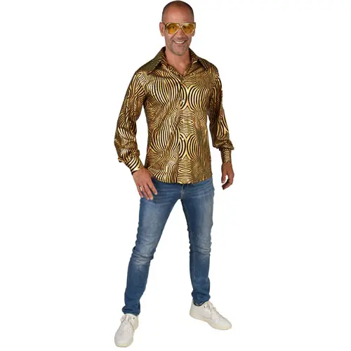 Blouse party hologram goud mt. XXL/3XL