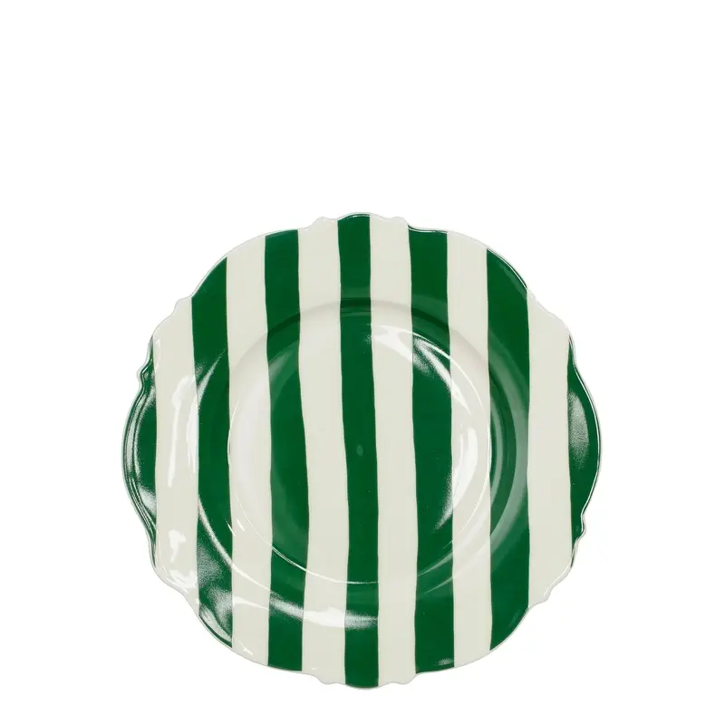 Bord gestreept - Groen