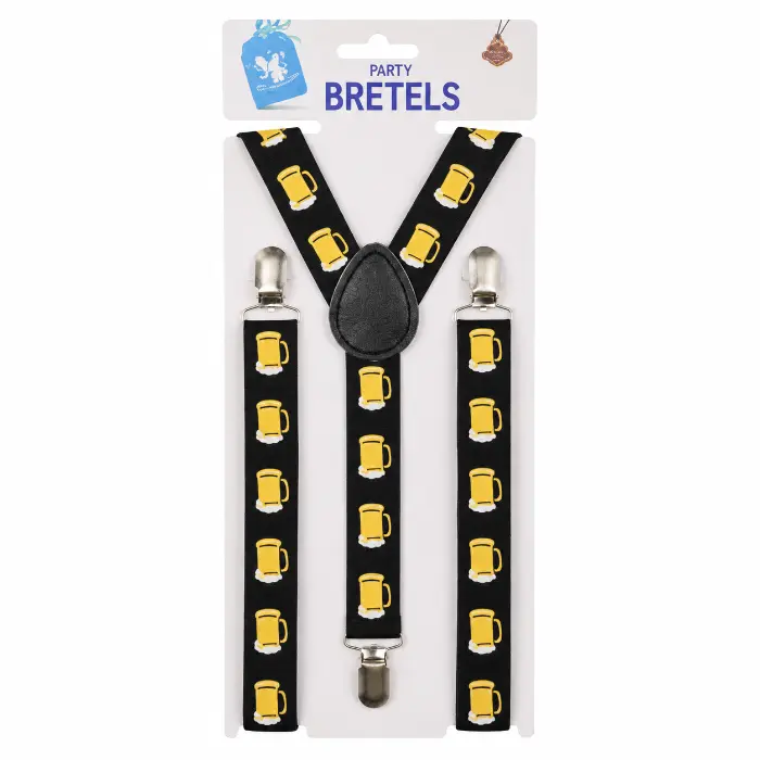 Bretels bier zwart/geel
