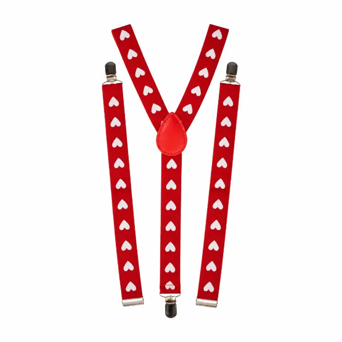 Bretels hartjes rood