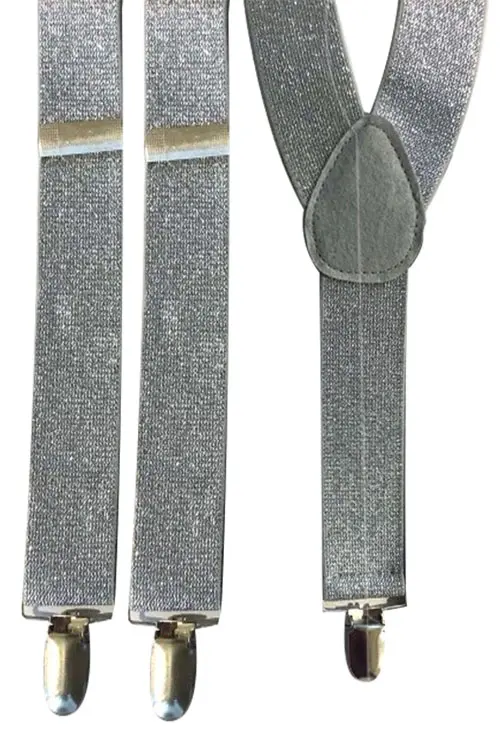 Bretels lurex zilver