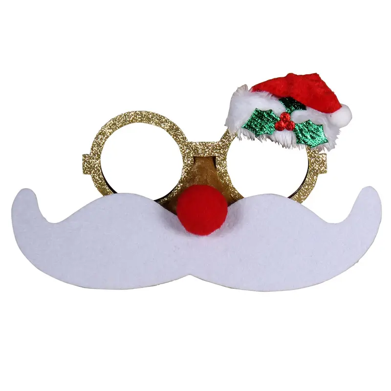 Bril Father Christmas wit/rood